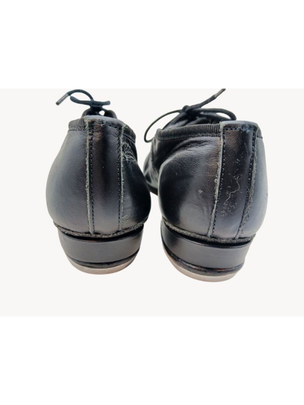 Revolution Black Leather Lace Up Tap Jazz Dance Shoes Child Size 3.5 Tele Tone - Picture 5 of 10